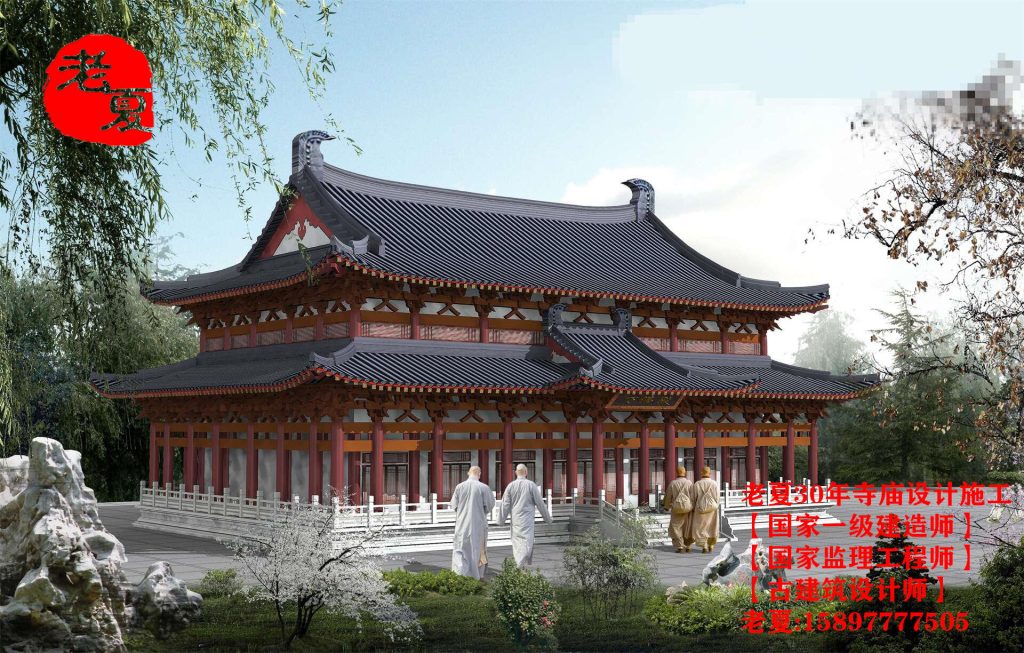 韶关清远寺庙设计图纸方案，河源梅州大殿寺庙设计图纸