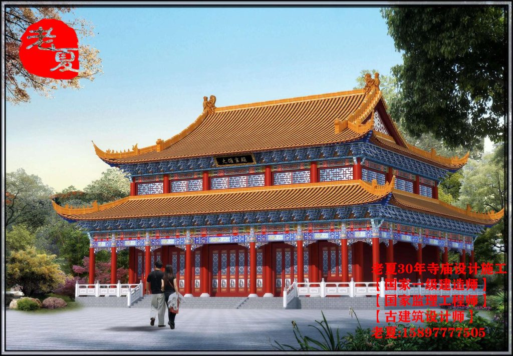 深圳寺庙设计效果图，广州寺庙设计施工图方案