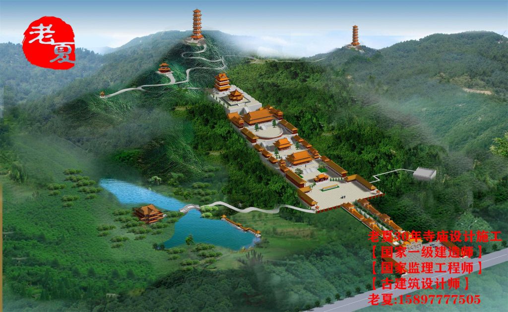 梅州汕尾寺庙规划设计效果图