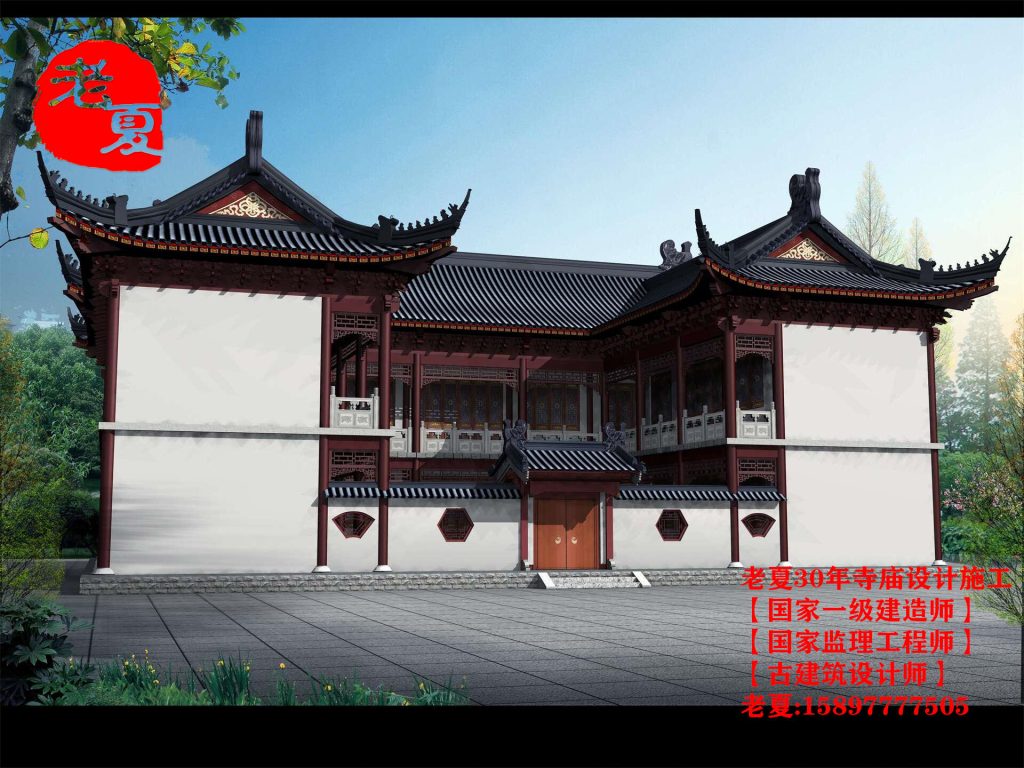 唐式寺庙设计效果图