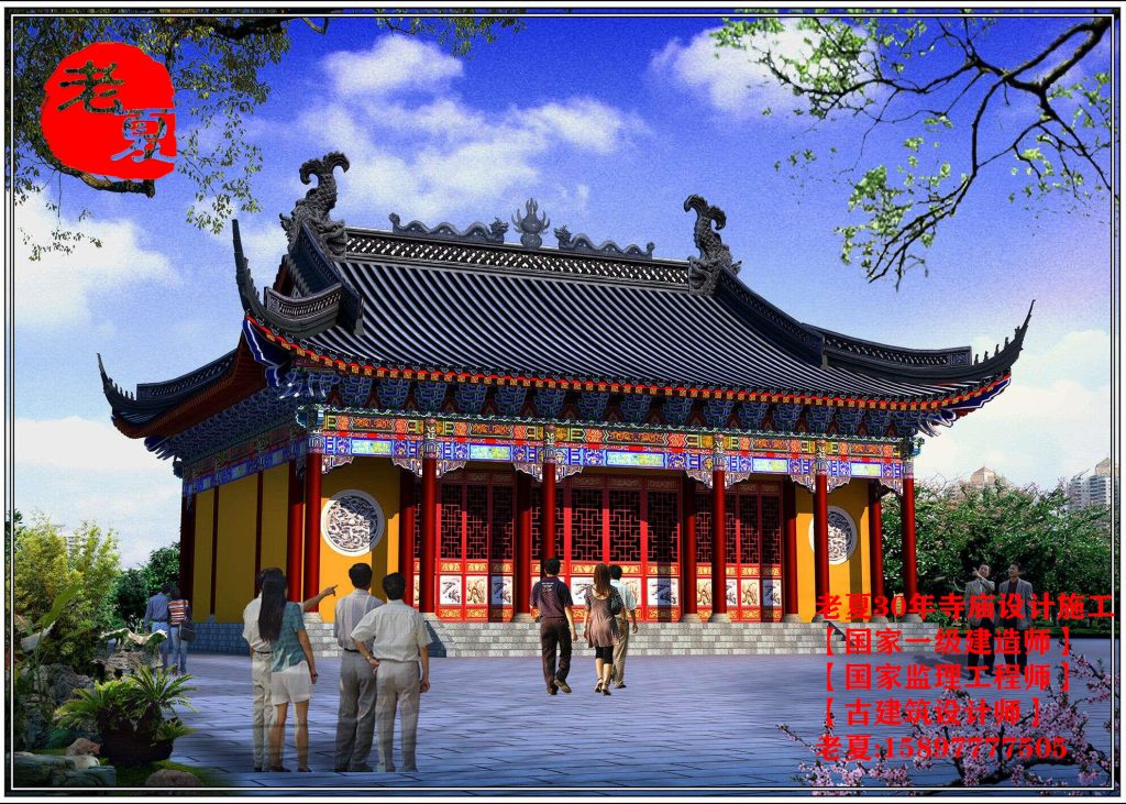 茂名湛江寺庙设计效果图，河源清远寺庙设计图纸方案