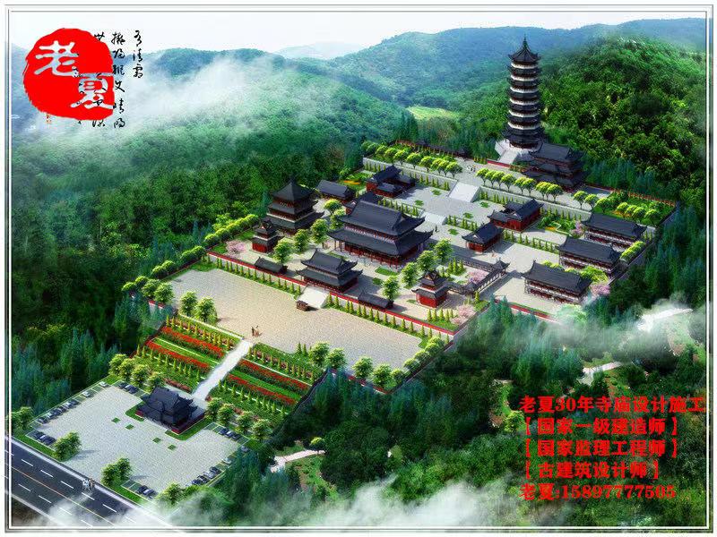 湖南江西寺庙整体规划设计图