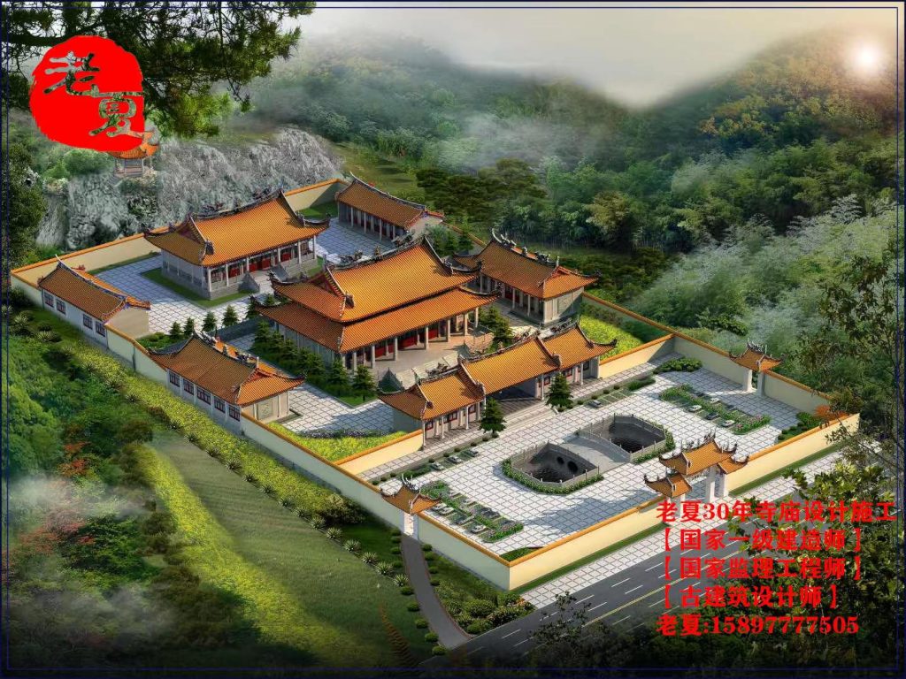 湖南江西寺庙整体规划设计图